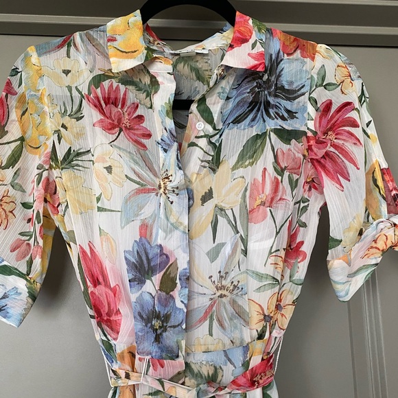 SOLD Calvin Klein Floral Midi Dress - Picture 5 of 9